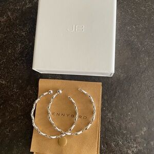 Jenny Bird Silver Hoop Earrings
